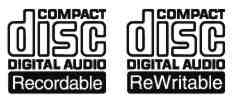 Logos for CD Recordable and CD Rewritable